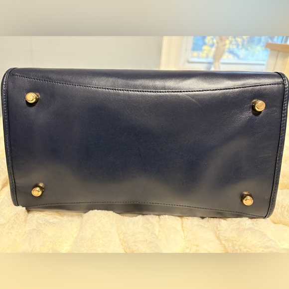 Coach Crosby Carryall Blue with Embossed Snakeskin, Retired - Picture 9 of 17